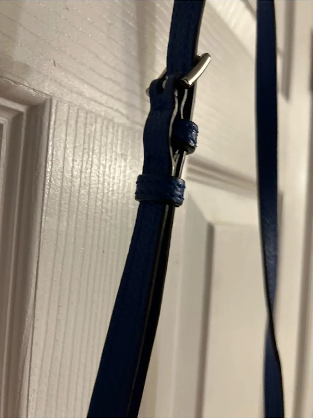 Michael Kors Leather Blue Crossbody Bag with Chain Strap
